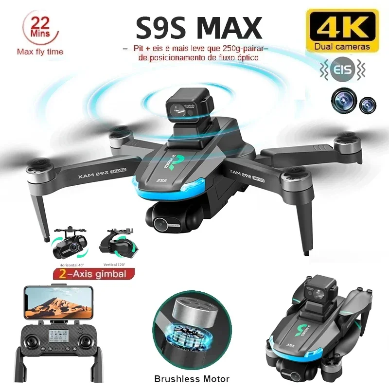 Drone Gimbal 2 Axis - NEUE S9S MAX MINI Drone 4K