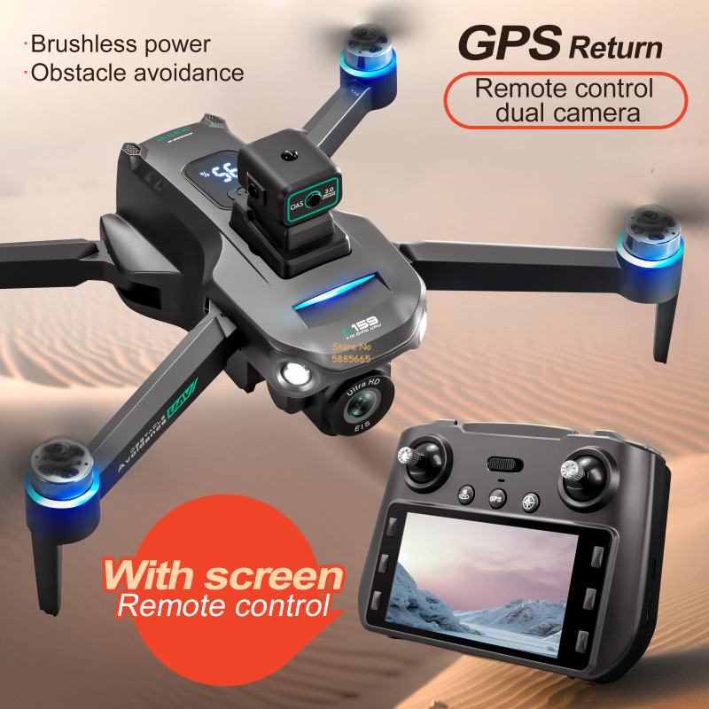 Drone Gimbal Brushless - 8K Dual Kamera 5G WIFI FPV