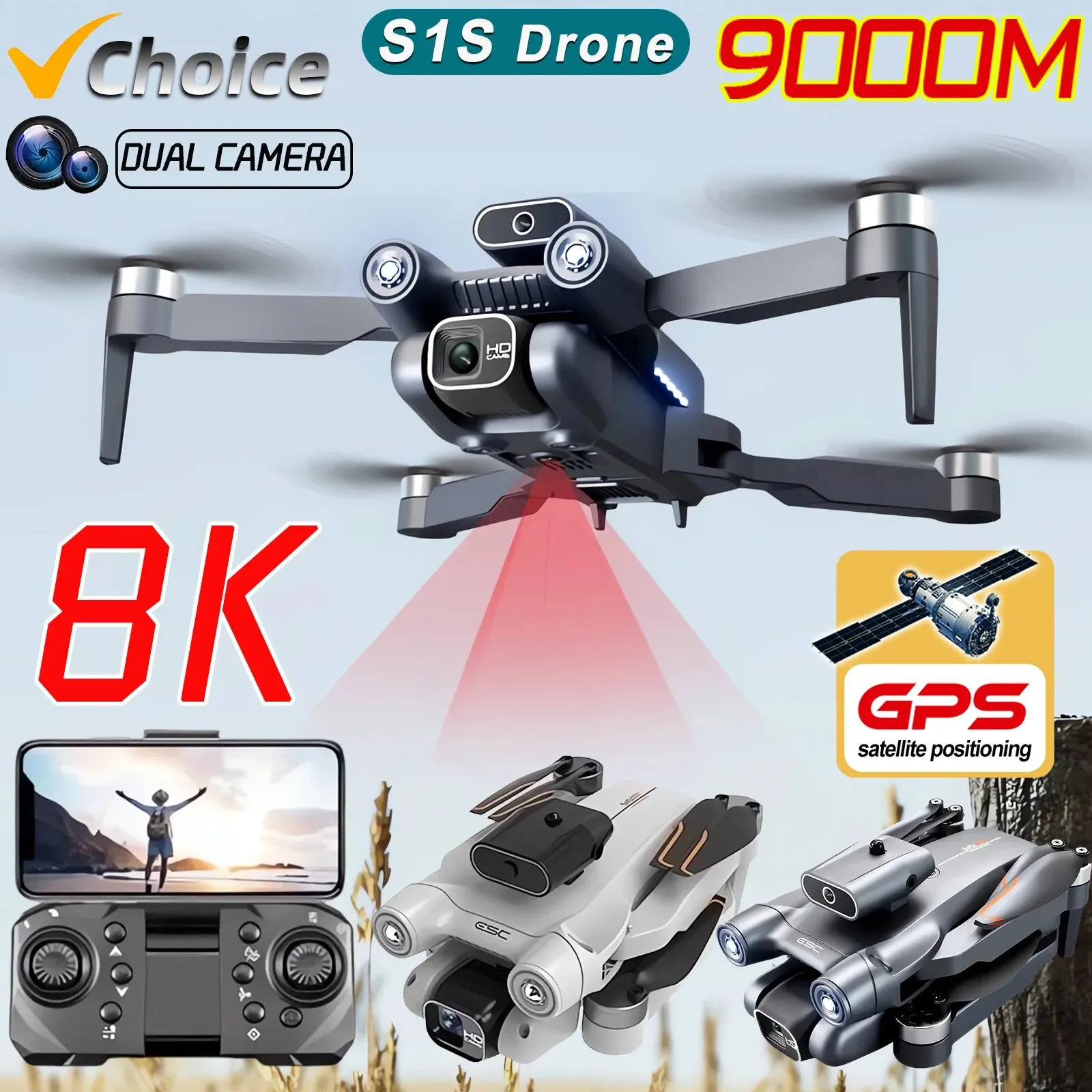 Neue s1s 5g gps drohnen kamera – Drone Gimbal Brushless Bewertung und Preis